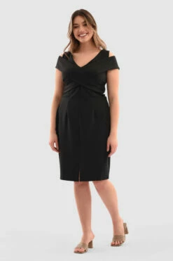 Closet London Curves Black Bodycon Dress -Closet London Popular Shop Cd7274 Black DSC 4878 08448.1650630291