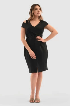 Closet London Curves Black Bodycon Dress -Closet London Popular Shop Cd7274 Black DSC 4879 62946.1650630249