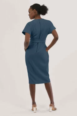 Closet London Blue Kimono Sleeves Wrap Midi Dress -Closet London Popular Shop CmHGIQqw.jpeg 32996.1627301335