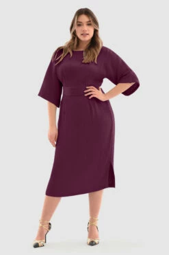 Closet London Curves PURPLE Kimono Midi Dress