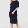 Closet London Petite Navy Blue Kimono Midi Dress -Closet London Popular Shop D4300 BLACK 0760 74586 61621 79157.1696336153
