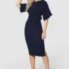 Closet London Navy BlueKimono Pencil Midi Dress 2 Closet London Navy BlueKimono Pencil Midi Dress -Closet London Popular Shop D4300 BLACK 0764 36710 97733.1689240048