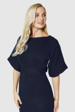 Closet London Navy BlueKimono Pencil Midi Dress -Closet London Popular Shop D4300 BLACK 0768 57961 65821.1696336114