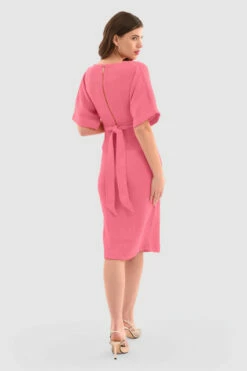 Closet London Pink Kimono Pencil Midi Dress -Closet London Popular Shop D4300 Coral DSC 5827 30147.1653986808