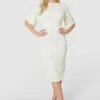Closet London Stone Cream Kimono Pencil Midi Dress