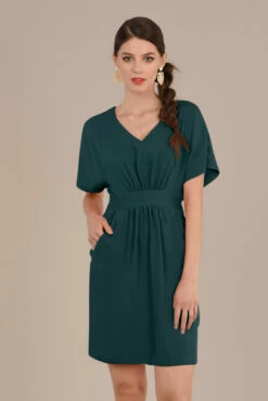 Closet London PetiteEmerald GreenTie Waist Tulip Dress -Closet London Popular Shop D5124 DSC 3877 95278 copy 31 38017.1679412125