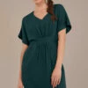 Closet London PetiteEmerald GreenTie Waist Tulip Dress