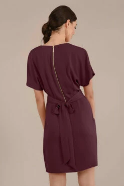Closet London PetitePlum Wine Tie Waist Tulip Dress -Closet London Popular Shop D5124 DSC 3889 38078.1567674460.1280.1280 67180 copy 21 53634.1679412816