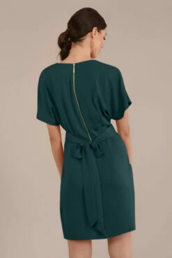 Closet London PetiteEmerald GreenTie Waist Tulip Dress -Closet London Popular Shop D5124 DSC 3889 38078.1567674460.1280.1280 67180 copy 31 48983.1679412137