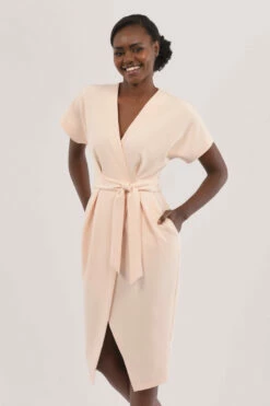 Closet Curves Ivory Kimono Wrap Dress -Closet London Popular Shop D5142 DSC 6496 83304.1613670280