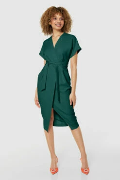 Closet London Petite Emerald GreenKimono Wrap Dress 7 Closet London Petite Emerald GreenKimono Wrap Dress -Closet London Popular Shop D5142 STONE 712021 80525.1679403306