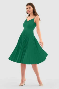 Closet London Green Cowl Pleated Dress -Closet London Popular Shop D5201 Raspberry DSC 5856 678061 53163.1696411172
