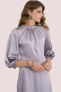 Closet London Lilac Gathered Neck A-Line Midi Dress 7 Closet London Lilac Gathered Neck A-Line Midi Dress -Closet London Popular Shop D5251 D5251 DSC 5750 19629.1567528114