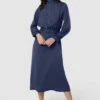 Closet London Navy High Neck Midi Dress