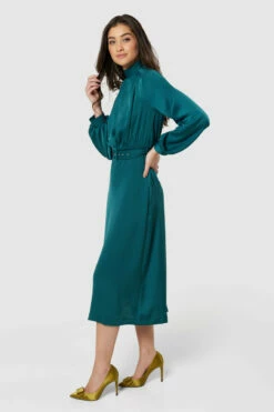 Closet London Green High Neck Midi Dress -Closet London Popular Shop D5406 20220621 Closet London 19096 12396.1656596555