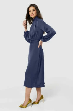 Closet London Navy High Neck Midi Dress -Closet London Popular Shop D5406 20220621 Closet London 19096 12396.1656596555.1280.1280 15227.1657882897