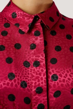 Closet London Pink A-Line Shirt Dress -Closet London Popular Shop D5537 MAGENTA 4 79625.1568114660