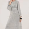 Closet London White Puff Sleeve Polka Dot Midi Dress