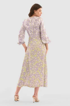 ClosetLondon LIME Gathered Neck A-Line Dress -Closet London Popular Shop D5889A Purple DSC 5166 53941 20425.1687187975