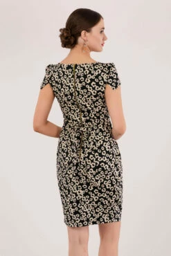 Closet London Black Floral Pleated Tulip Dress -Closet London Popular Shop D5933 DSC 4112 65518.1584536214