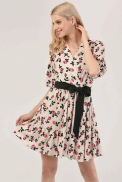 Closet London Pink Floral Wrap Gathered Skirt Dress -Closet London Popular Shop D6048 DSC 7620 done 69975.1594135150.1280.1280 55063.1626344597