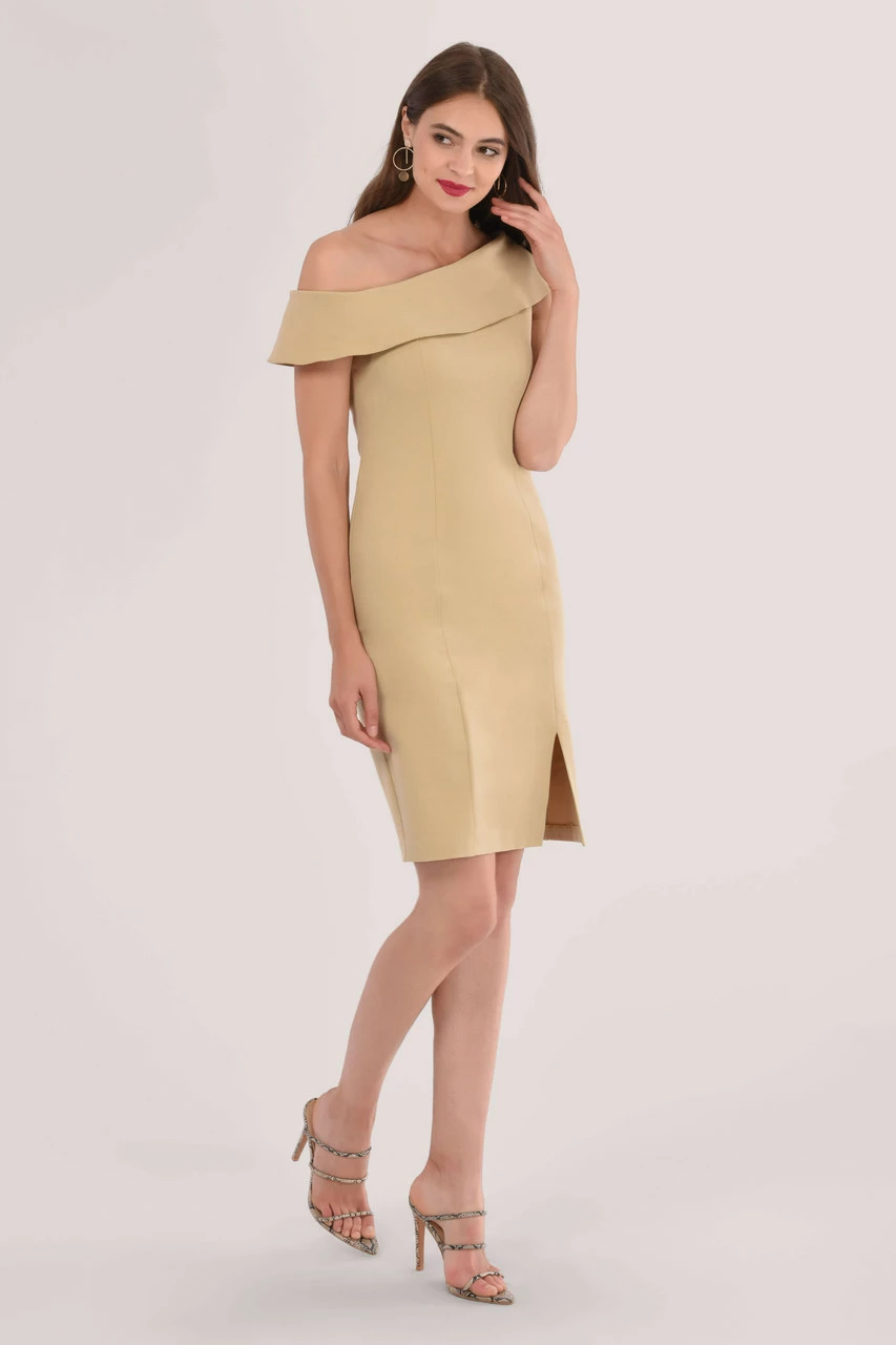 Closet London Beige Dropped Shoulder Dress 4 Closet London Beige Dropped Shoulder Dress - Image 2