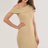 Closet London Beige Dropped Shoulder Dress