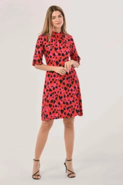 Closet London Red Heart Print A-Line Dress -Closet London Popular Shop D6178 DSC 7902 done 96991.1611335302