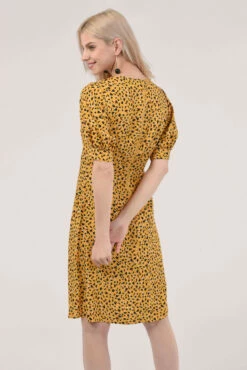 Closet London Yellow Puff Sleeve V-Neck Dress -Closet London Popular Shop D6212 DSC 7402 done 64590.1594137946
