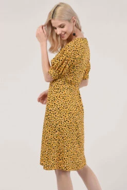 Closet London Yellow Puff Sleeve V-Neck Dress -Closet London Popular Shop D6212 DSC 7404 done 57458.1594137982