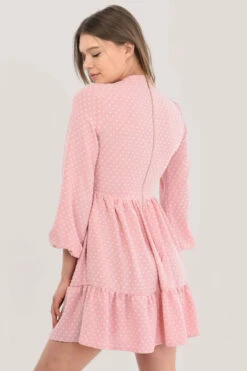 Closet London Pink High Collar Mini Dress -Closet London Popular Shop D6244 DSC 3604 96478.1633689783