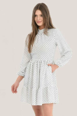 Closet London Ivory High Collar Mini Dress -Closet London Popular Shop D6244 DSC 3656 79027.1633520934.1280.1280 24156.1633710155