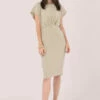 Closet London Cream Kimono Pleated Pencil Dress -Closet London Popular Shop D6253 DSC 2102 36230.1633089742