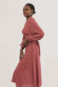 Closet London Red Puff Sleeve A-line Midi Dress -Closet London Popular Shop D6258 DSC 7996 76403.1620907313