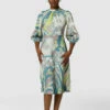 Closet London Blue Floral Print A-Line Puff Sleeve Midi Dress -Closet London Popular Shop D6300 3987 56393.1633098346