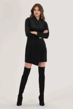 Closet London Black Blazer Velvet Mini Dress -Closet London Popular Shop D6432 DSC 8981 62971.1603104652