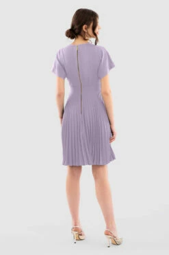 Closet London Petite Lilac Purple Kimono Pleated Dress -Closet London Popular Shop D6438 Emerald DSC 7127 12630.1649759386.1280.1280 copy1 52881.1695288717