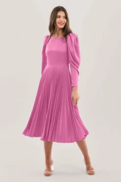 Closet London Pink Pleated Dress