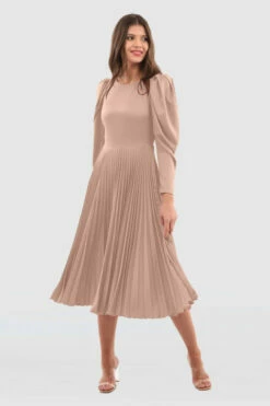 Closet London Blush Pleated Midi Dress -Closet London Popular Shop D6477 DSC 9603 99006 22515.1663167679