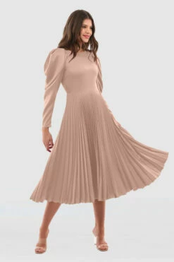 Closet London Blush Pleated Midi Dress -Closet London Popular Shop D6477 DSC 9604 49501 52714.1663167676