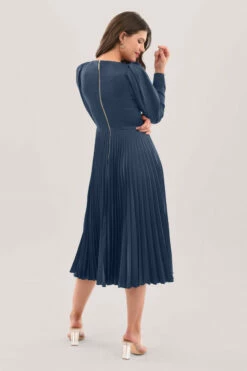 Closet London Navy Blue Pleated Midi Dress -Closet London Popular Shop D6477 DSC 9613 15603 copy 2 05599.1664293278