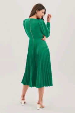 Closet London Emerald Green Pleated Midi Dress -Closet London Popular Shop D6477 DSC 9613 15603 copy 59275.1664292864