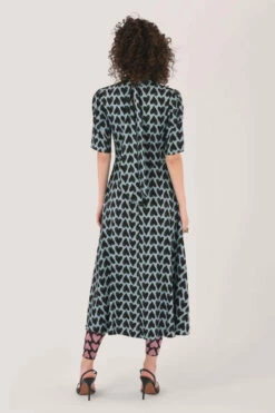 Closet London Blue Heart Print Tie Back A-Line Dress -Closet London Popular Shop D6580 DSC 4145 83335.1620735059