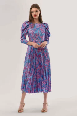 Closet London Pink Print Pleated Dress -Closet London Popular Shop D6623 DSC 1491 03605.1621508354