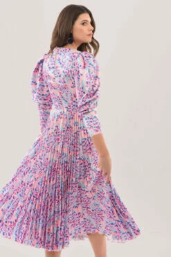 Closet London Blush Pink Print Pleated Dress -Closet London Popular Shop D6623 DSC 8274 82809.1628523373