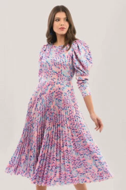 Closet London Blush Pink Print Pleated Dress -Closet London Popular Shop D6623 DSC 8280 69003.1628523373