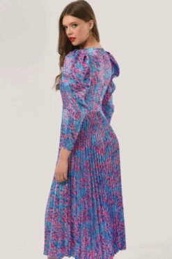 Closet London Pink Print Pleated Dress -Closet London Popular Shop D6623 pink 2 90581.1619452438
