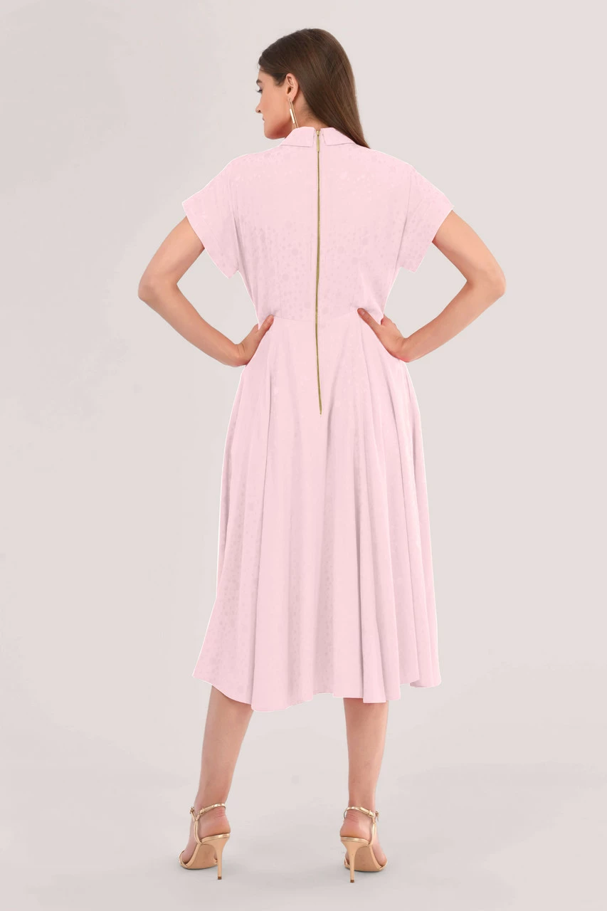 Closet London Pink Full Skirt Shirt Dress 5 Closet London Pink Full Skirt Shirt Dress - Image 3