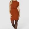 Closet London Cinnamon Kimono Tie Up Pencil Dress -Closet London Popular Shop D6665 CINNAMON 0463 39852.1678466185