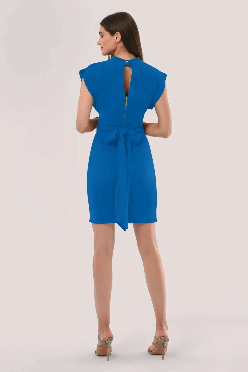 Closet London Blue Kimono Pencil Dress With Tie 6 Closet London Blue Kimono Pencil Dress With Tie - Image 4